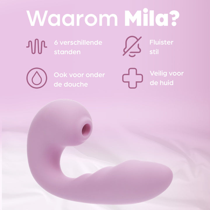 Sinsaa Luchtdruk vibrator Mila Roze Massager Sextoy Oplaadbare toy Stille Waterdicht