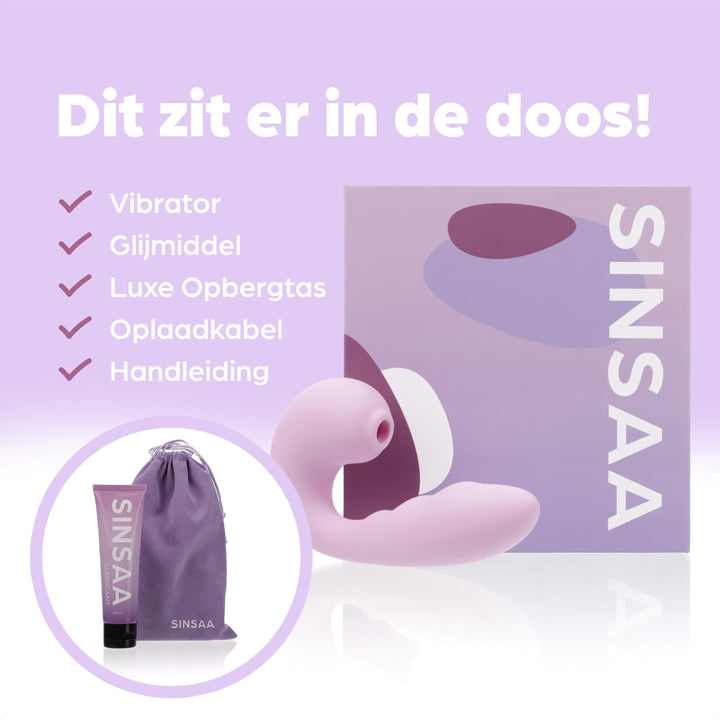 Sinsaa Luchtdruk vibrator Mila Roze Massager Sextoy Oplaadbare toy Stille Waterdicht