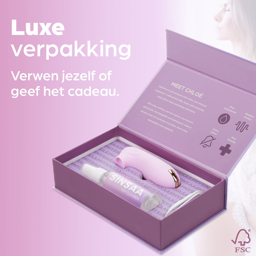 Sinsaa Luchtdruk vibrator Chloé Roze Massager Sextoy Oplaadbare toy Stille Waterdicht