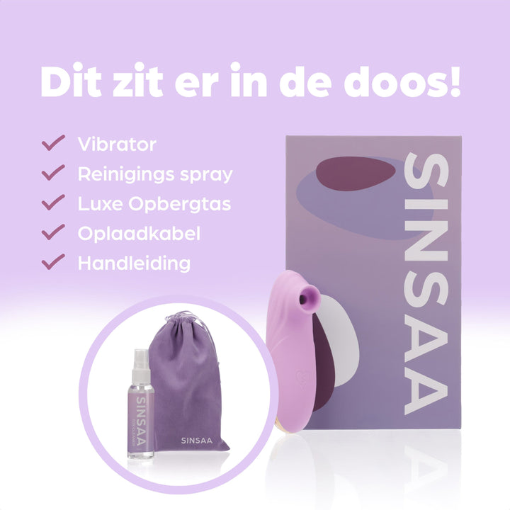 Sinsaa Luchtdruk vibrator Chloé Roze Massager Sextoy Oplaadbare toy Stille Waterdicht