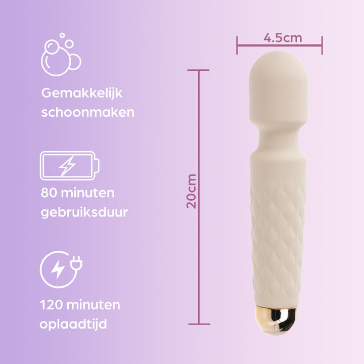 Sinsaa Wandvibrator Noëlle Crème Massager Sextoy Oplaadbare toy Stille Waterdicht