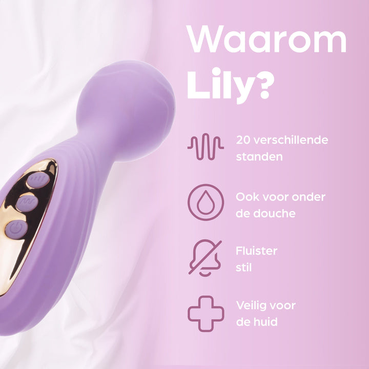 Sinsaa Wandvibrator Lily Paars Massager Sextoy Oplaadbare toy Stille Waterdicht