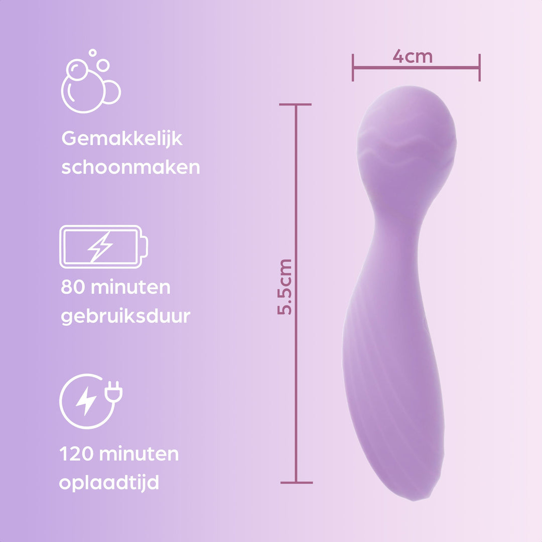 Sinsaa Wandvibrator Lily Paars Massager Sextoy Oplaadbare toy Stille Waterdicht